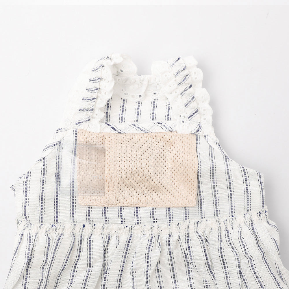 Cool striped lace camisole dress [cold pack compatible]