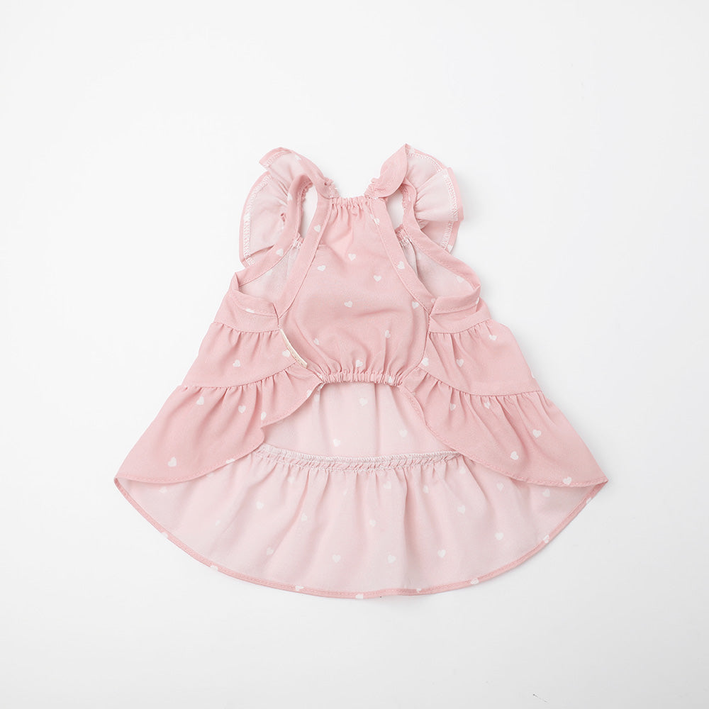 Cool heart print tiered dress