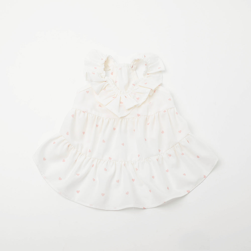 Cool heart print tiered dress
