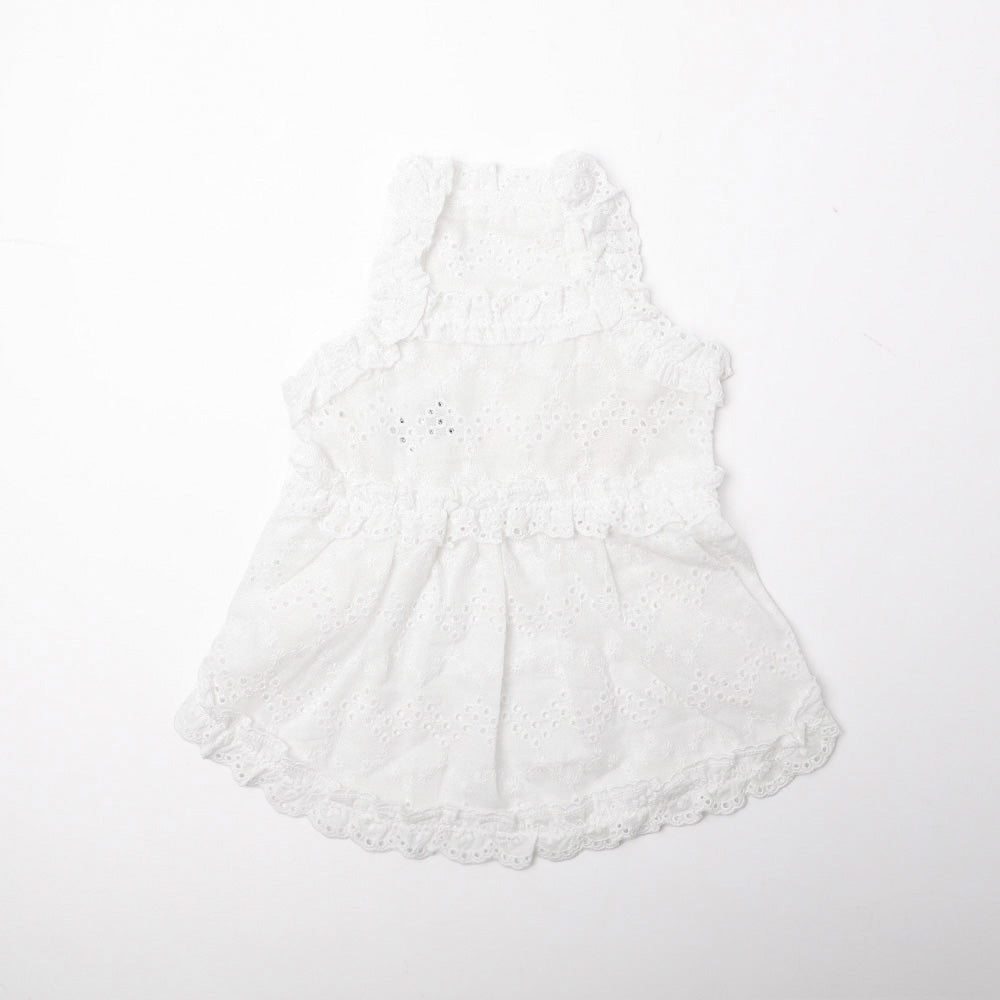 Cool cotton lace frill camisole dress