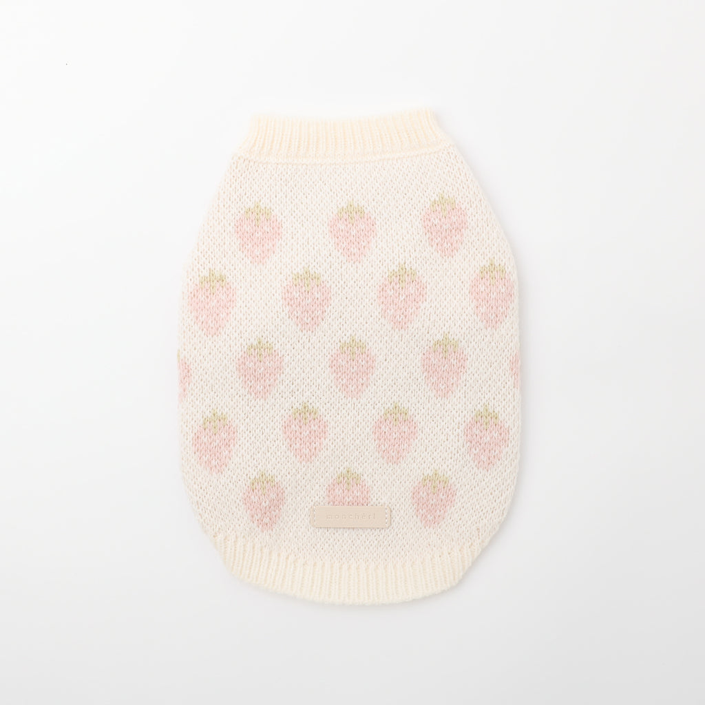 いちご柄ニットトップス