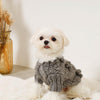 Cable pom pom drop shoulder knit (for your dog)