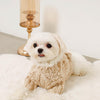 Cable pom pom drop shoulder knit (for your dog)