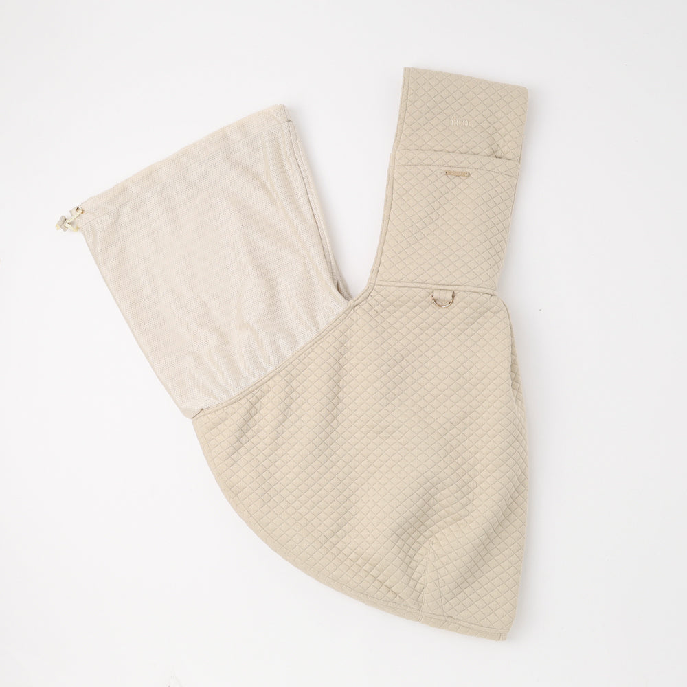 Adjustable size graph check dog sling with mesh [Compatible with name embroidery]