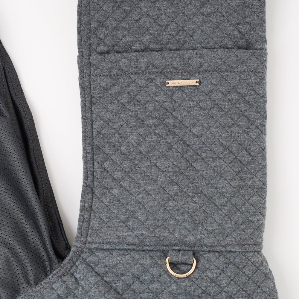 メッシュ付サイズ調整可能グラフチェックドッグスリング【名入れ刺繍対応】