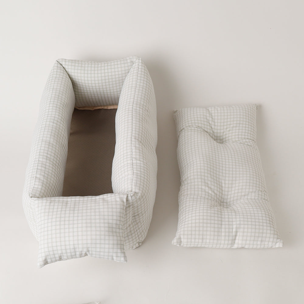 メッシュペットトートバッグ+冷感チェック柄ふんわりクッション付き