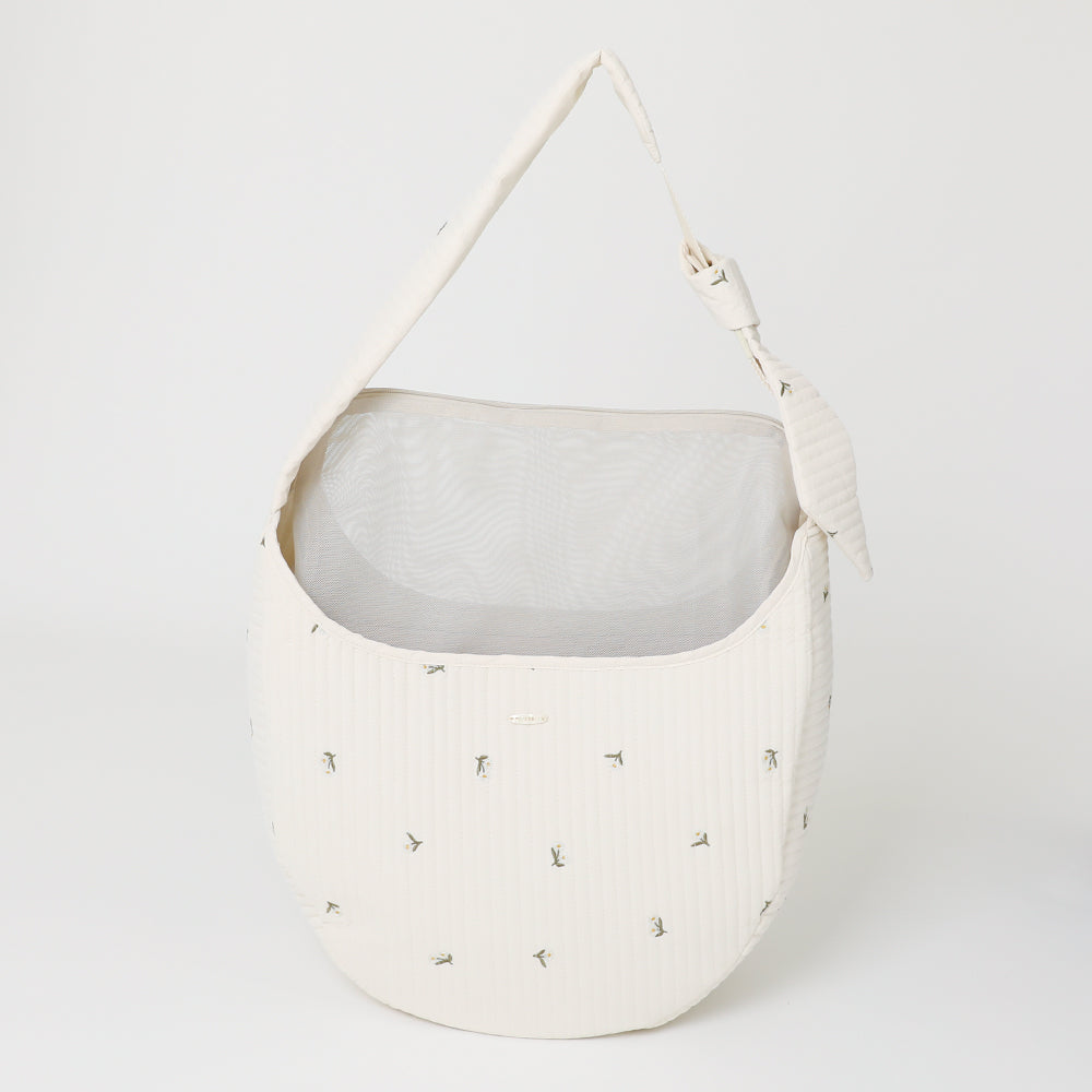 花柄刺繍キルティングラウンドスリング