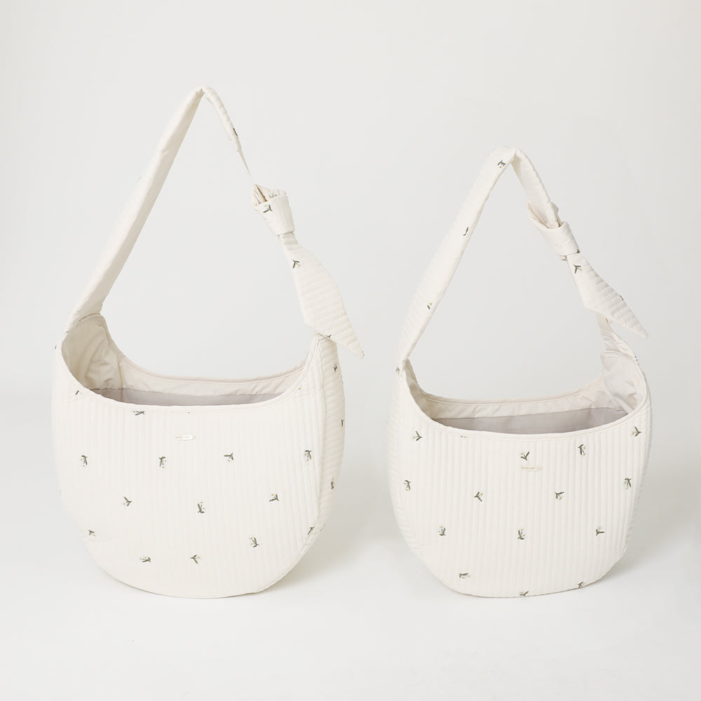 花柄刺繍キルティングラウンドスリング