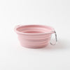 Folded color silicon food bowl with hook