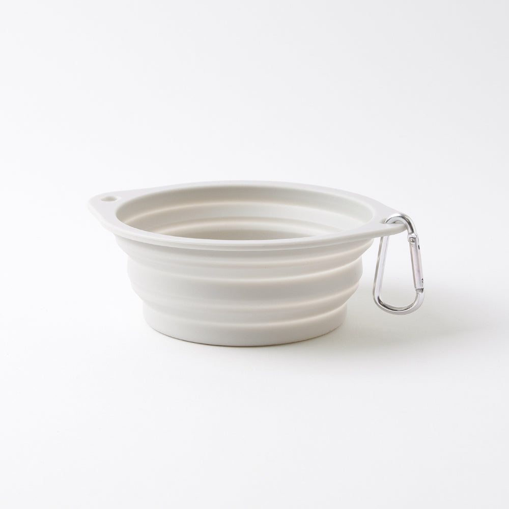 Foldable color silicone food bowl with hook
