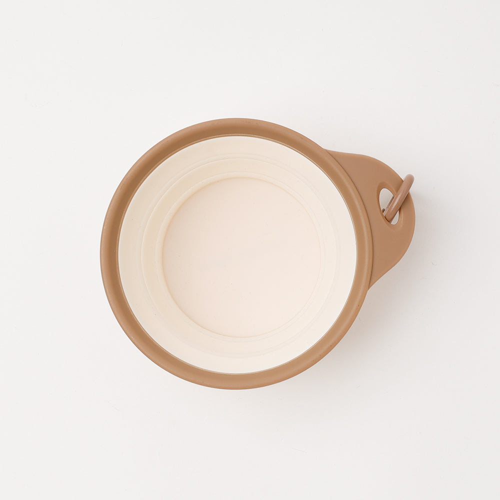 Foldable bicolor food bowl with hook