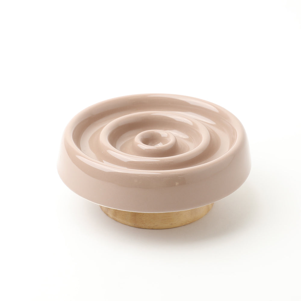 Natural circle food bowl to prevent fast eating