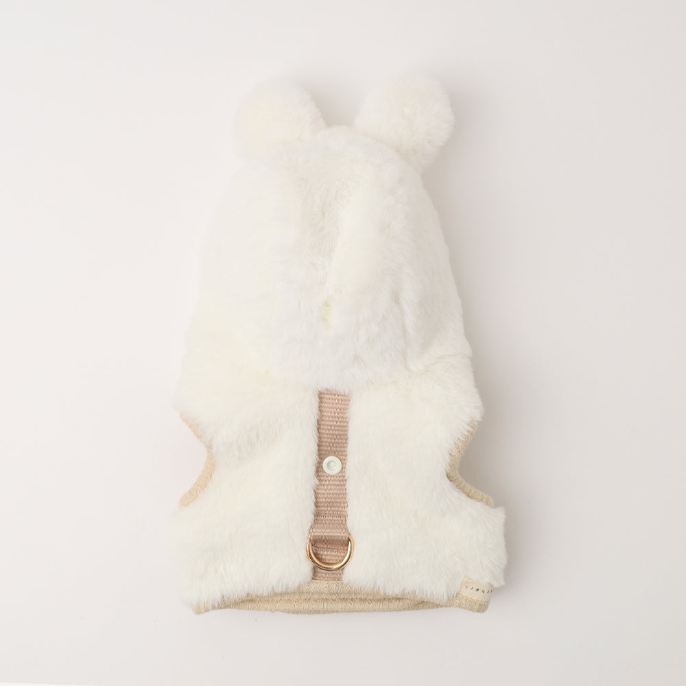 Hood fur harness with rabbit ears