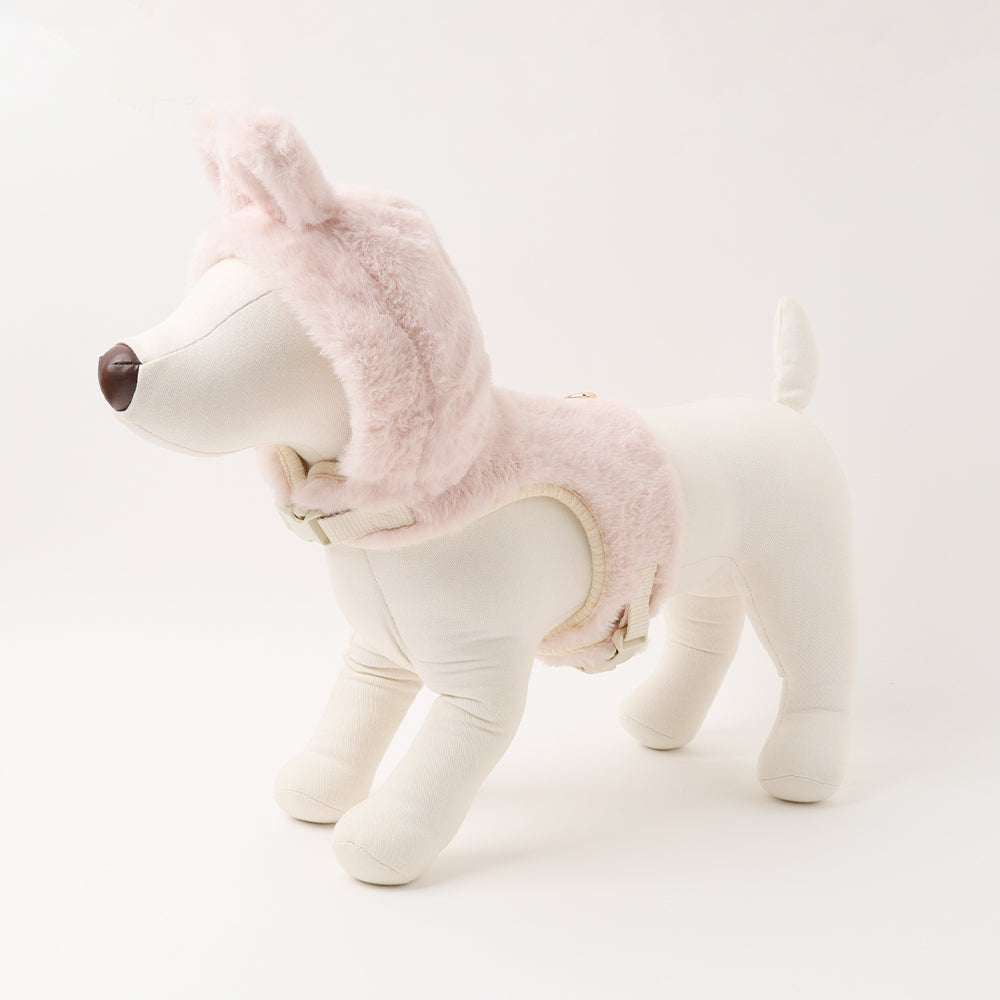 Hood fur harness with rabbit ears