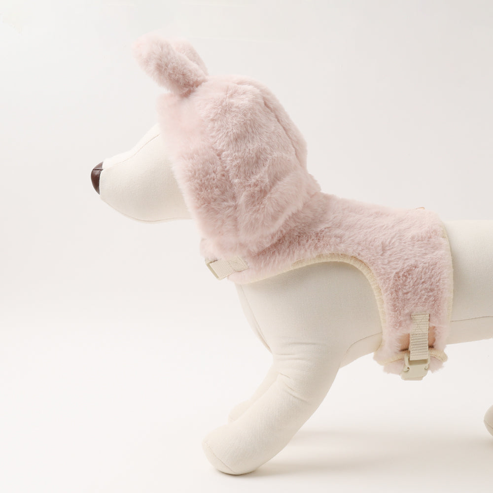 Hood fur harness with rabbit ears