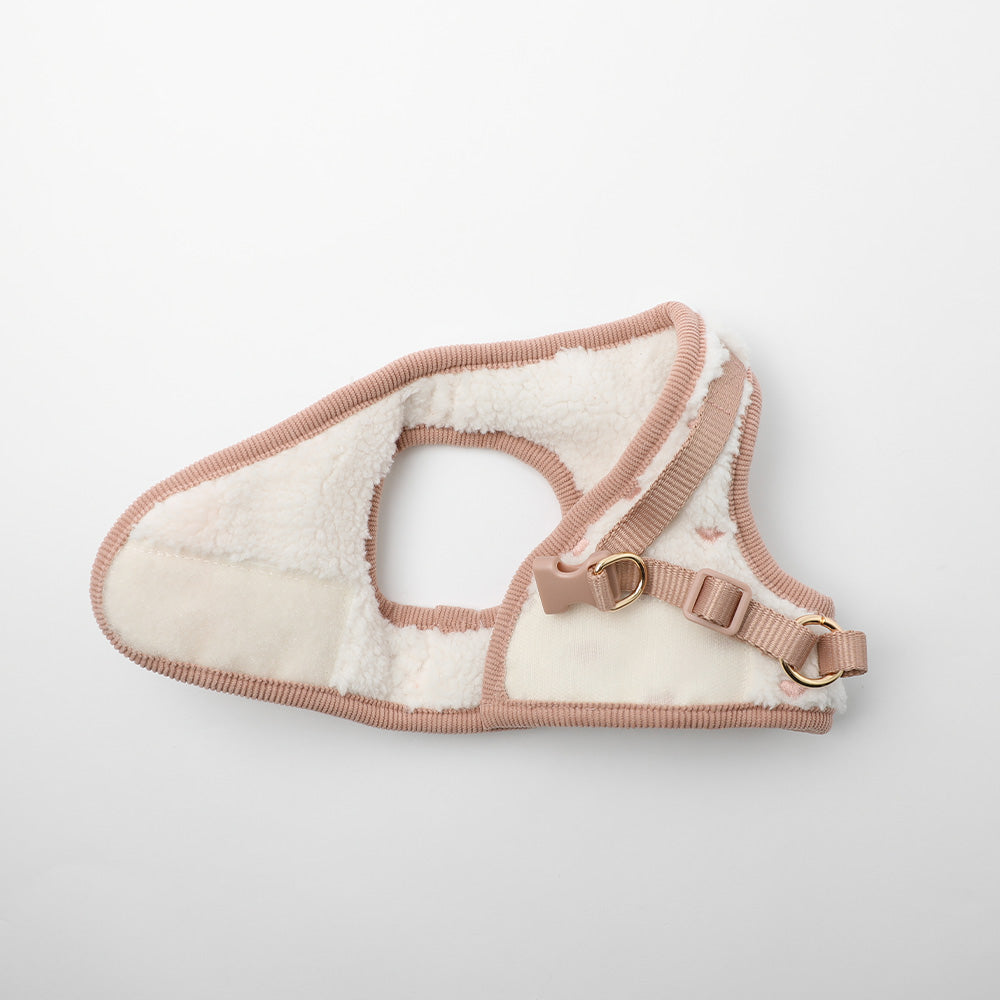 Boa heart embroidery harness + lead set [Name embroidery available]