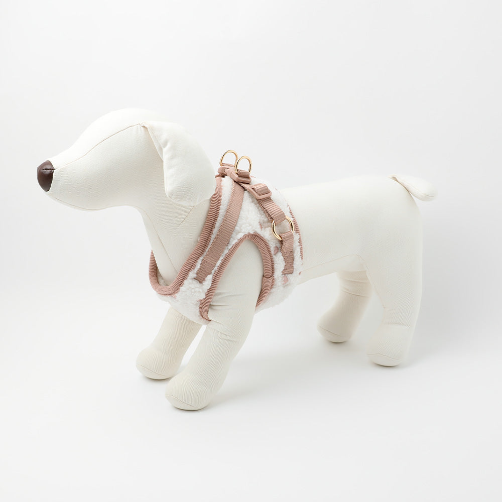Boa heart embroidery harness + lead set [Name embroidery available]