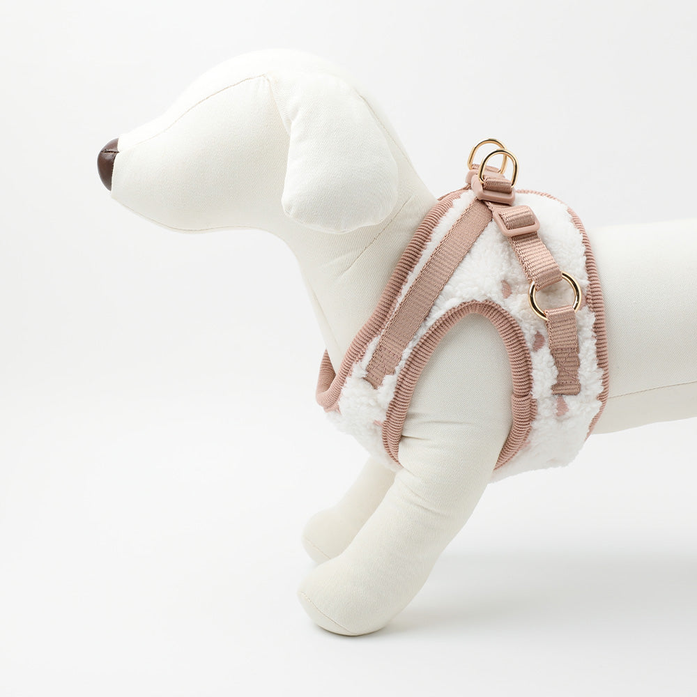 Boa heart embroidery harness + lead set [Name embroidery available]