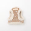 Corduroy boa harness + lead set with rocking horse embroidery [Compatible with name embroidery]