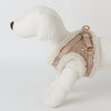 Corduroy boa harness + lead set with rocking horse embroidery [Compatible with name embroidery]
