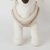 Corduroy boa harness + lead set with rocking horse embroidery [Compatible with name embroidery]
