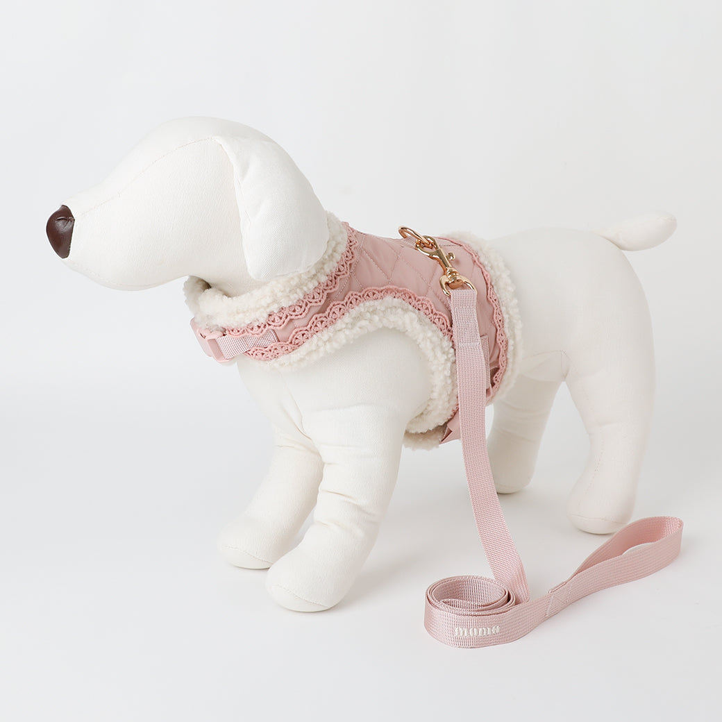 キルティングボアレースハーネス+リードSET【名入れ刺繍対応】