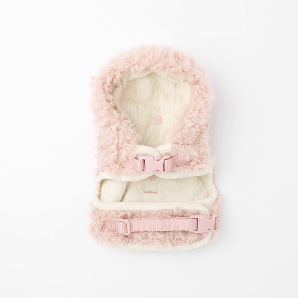 Boa pom pom harness + lead SET [Compatible with name embroidery]