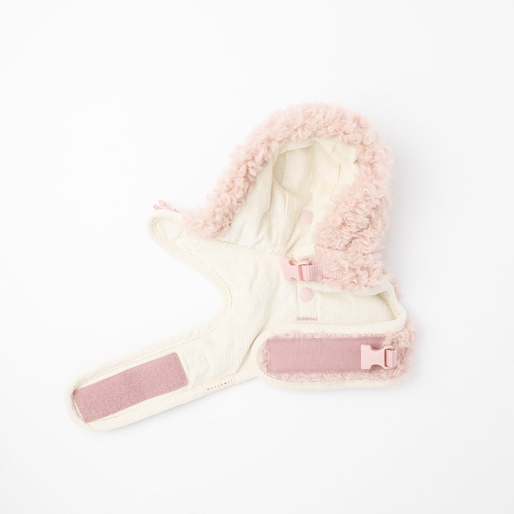 Boa pom pom harness + lead SET [Compatible with name embroidery]