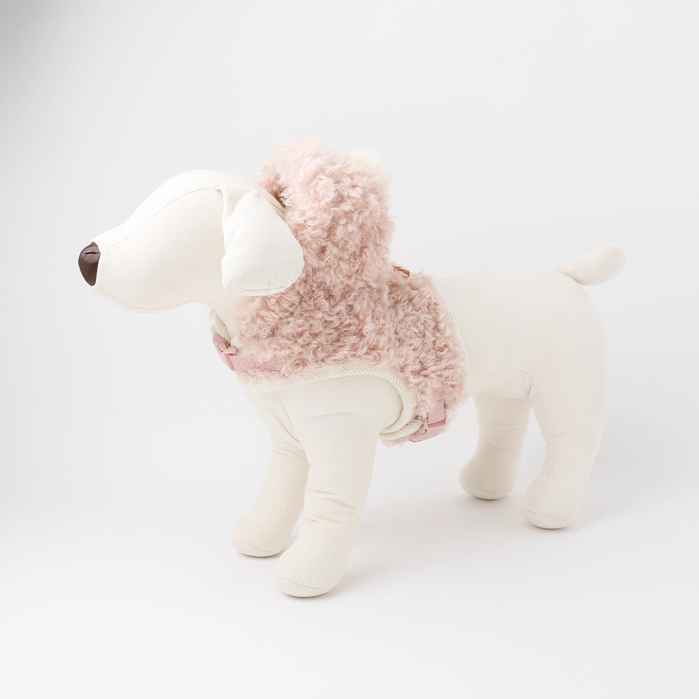 Boa pom pom harness + lead SET [Compatible with name embroidery]