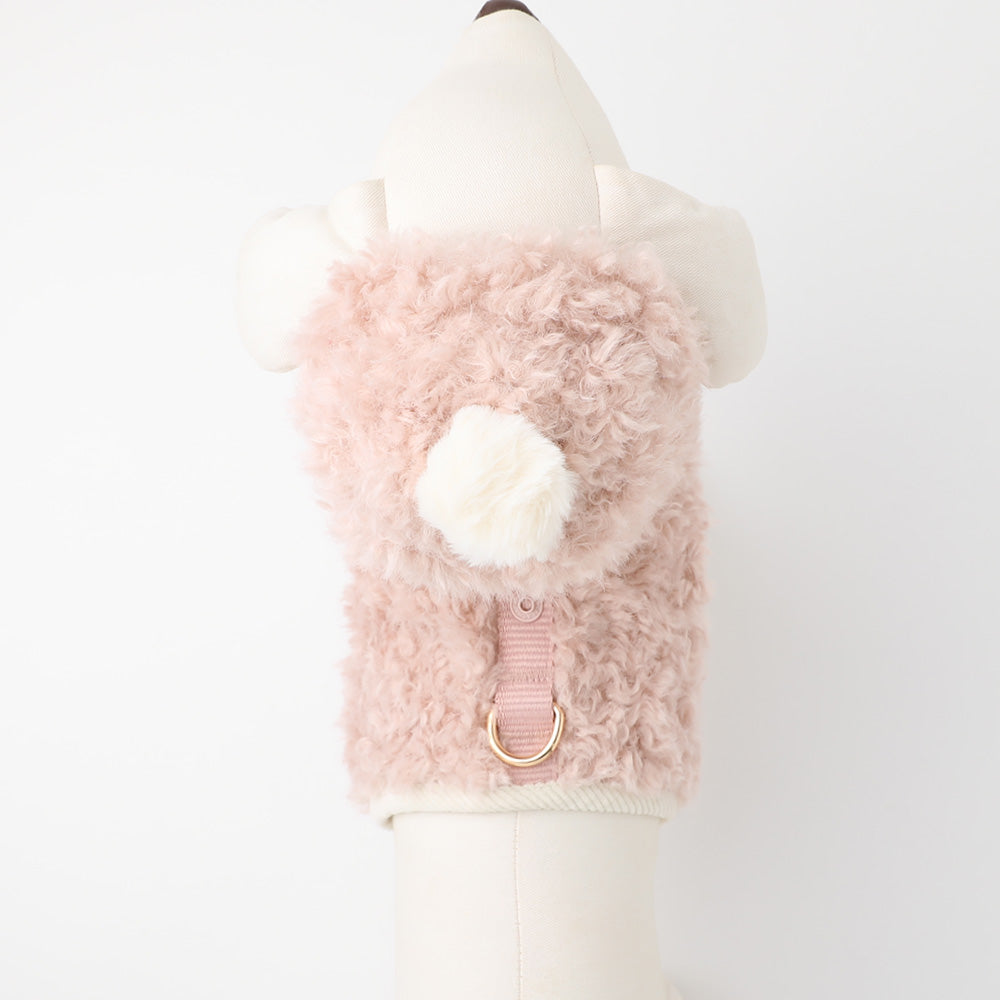 Boa pom pom harness + lead SET [Compatible with name embroidery]