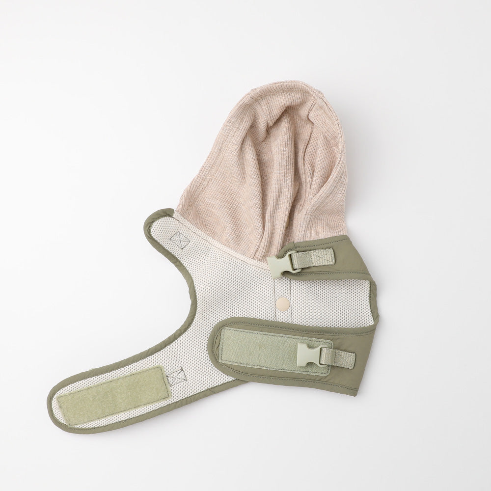 Casual mini pocket hooded nylon harness + lead set [Compatible with name embroidery]