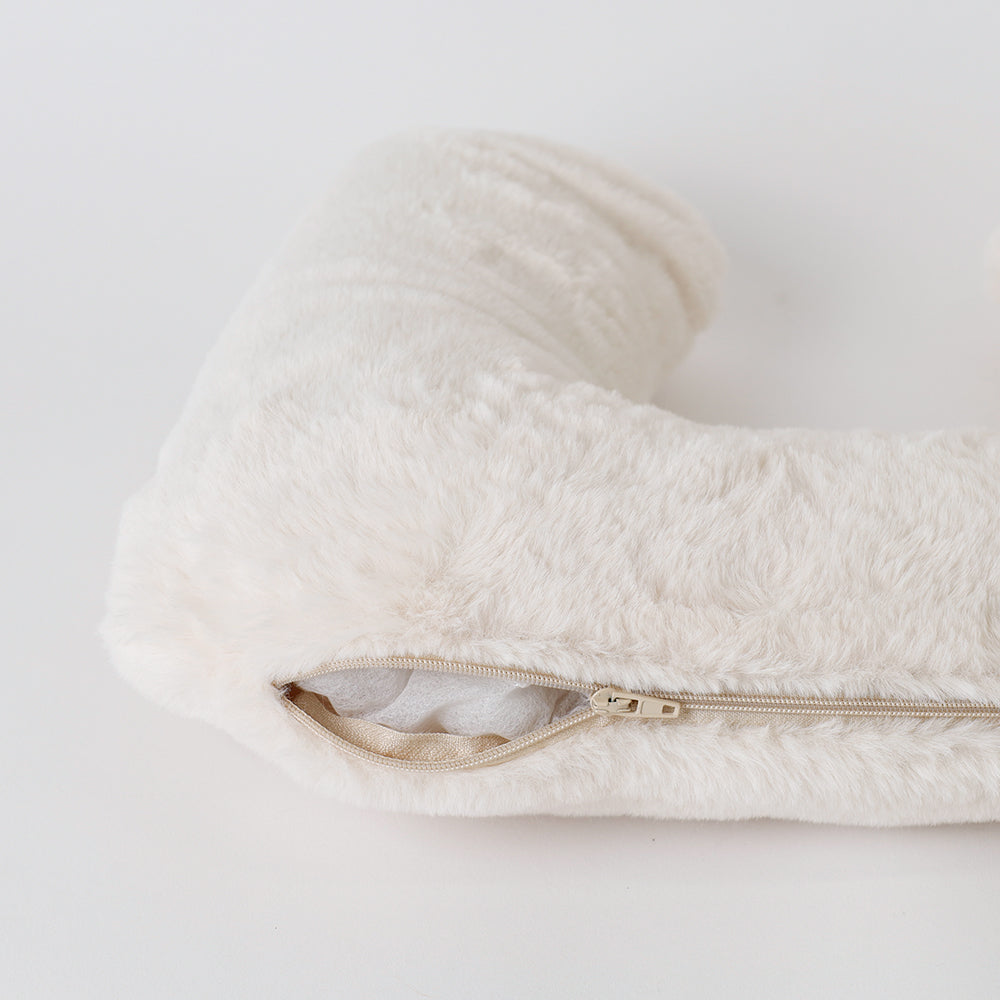 Slope cushion bed with memory foam pillow