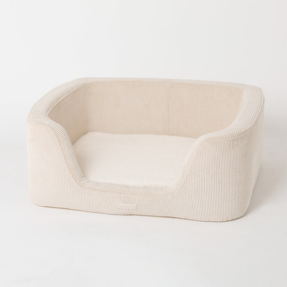 corduroy square cushion bed