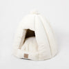 With a fallome semi -closed fur pet house cushion