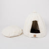 With a fallome semi -closed fur pet house cushion