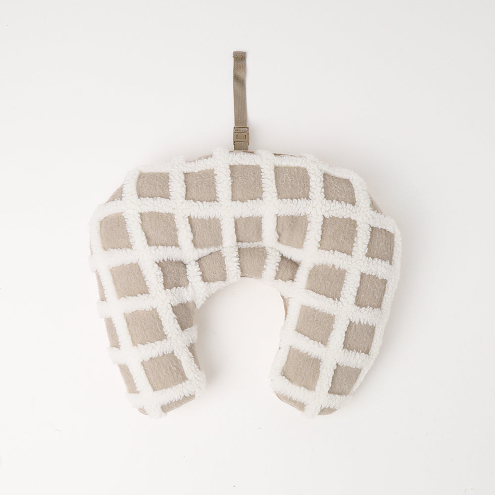 Pet cart check boa cushion pillow