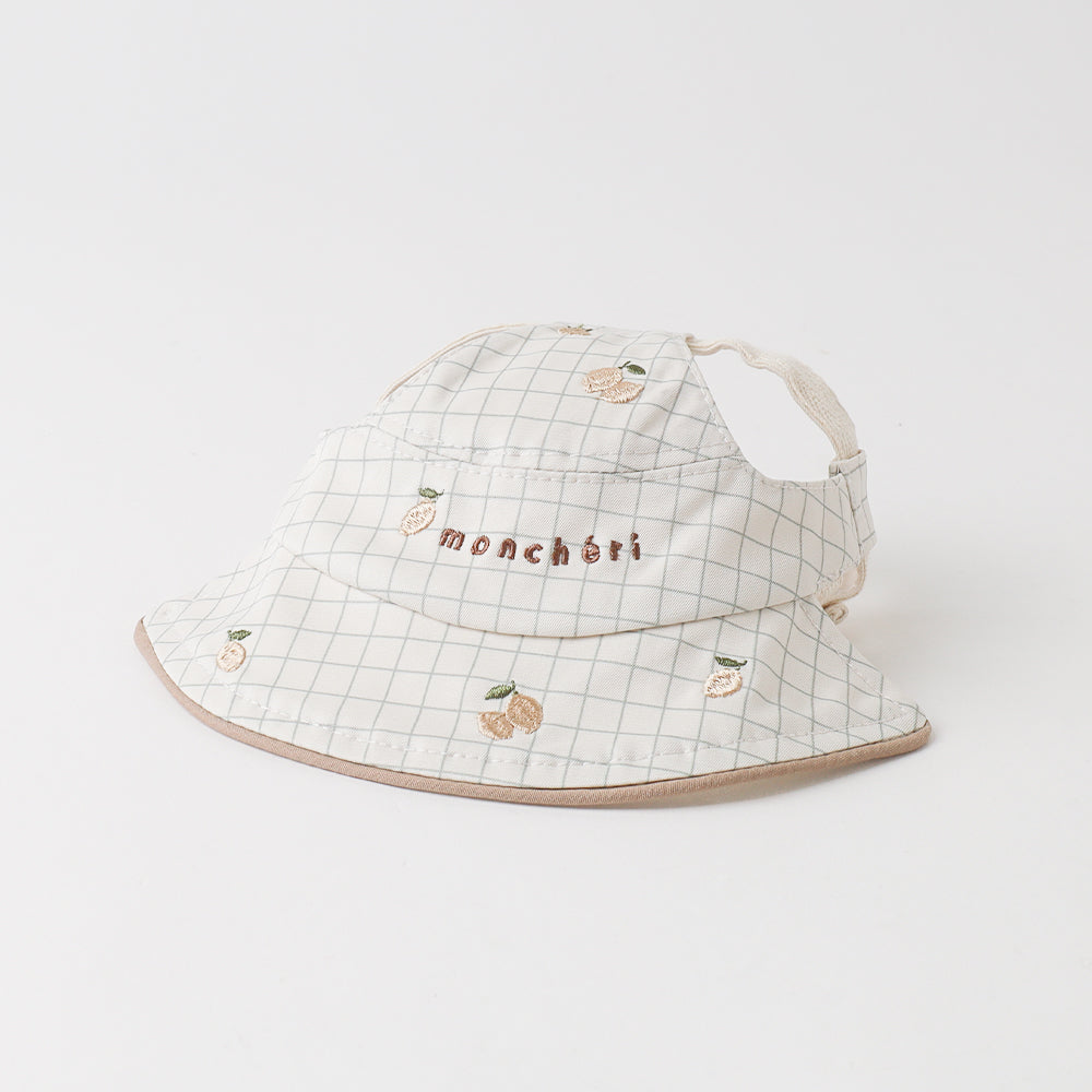 レモン柄刺繍バケットハット