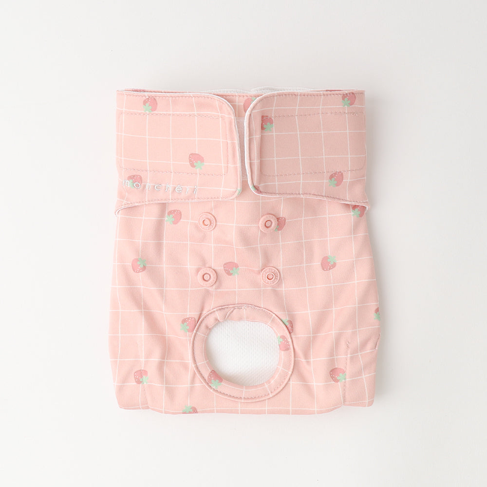 いちごチェック柄サニタリーパンツ