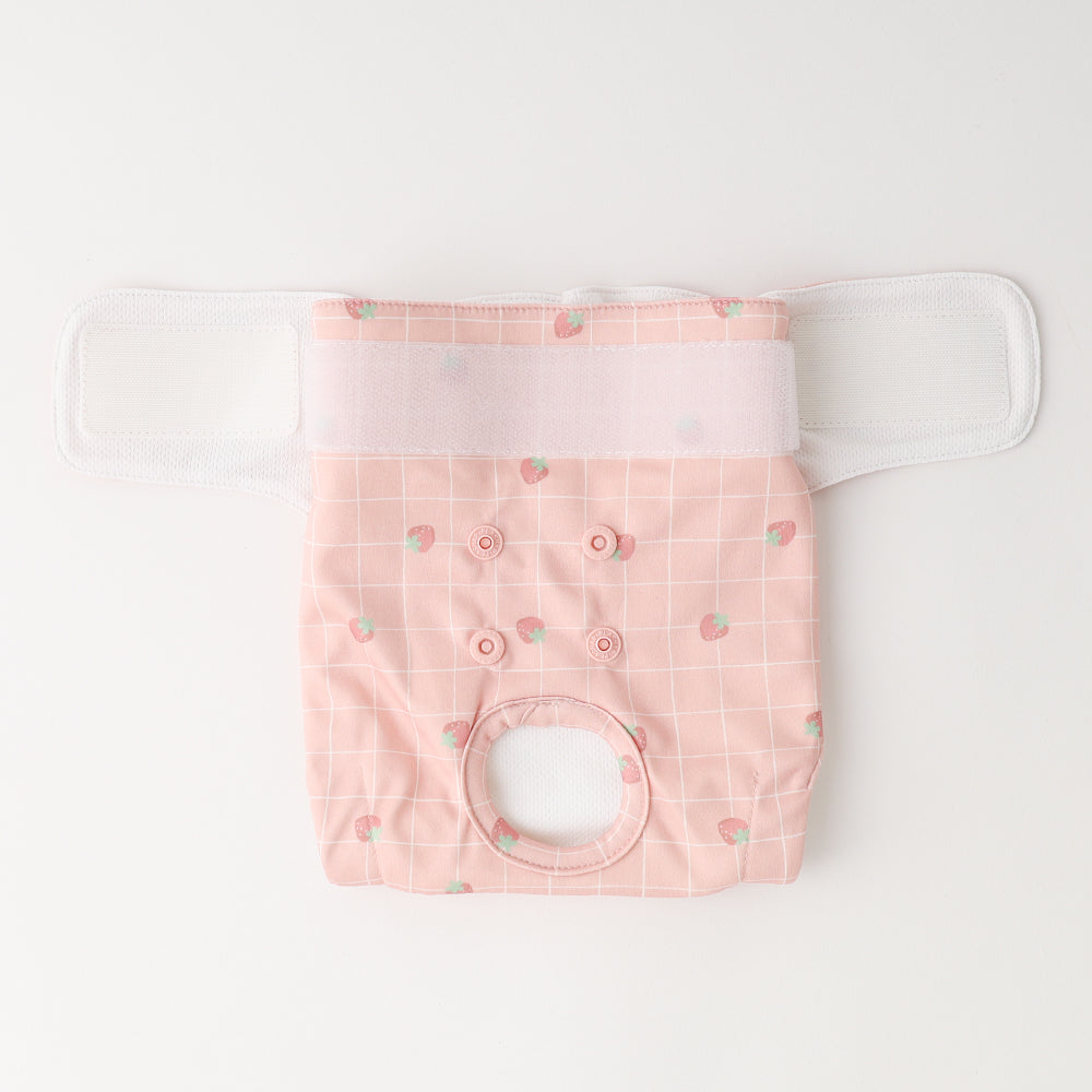 Strawberry plaid sanitary pants