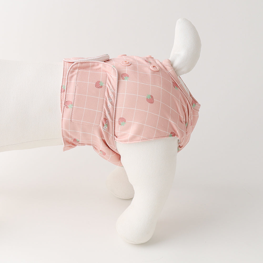 Strawberry plaid sanitary pants