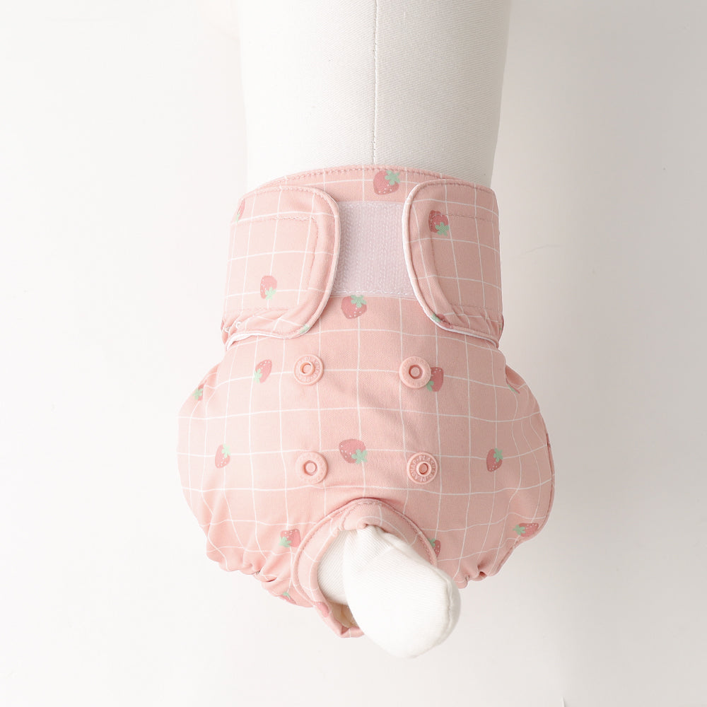 Strawberry plaid sanitary pants