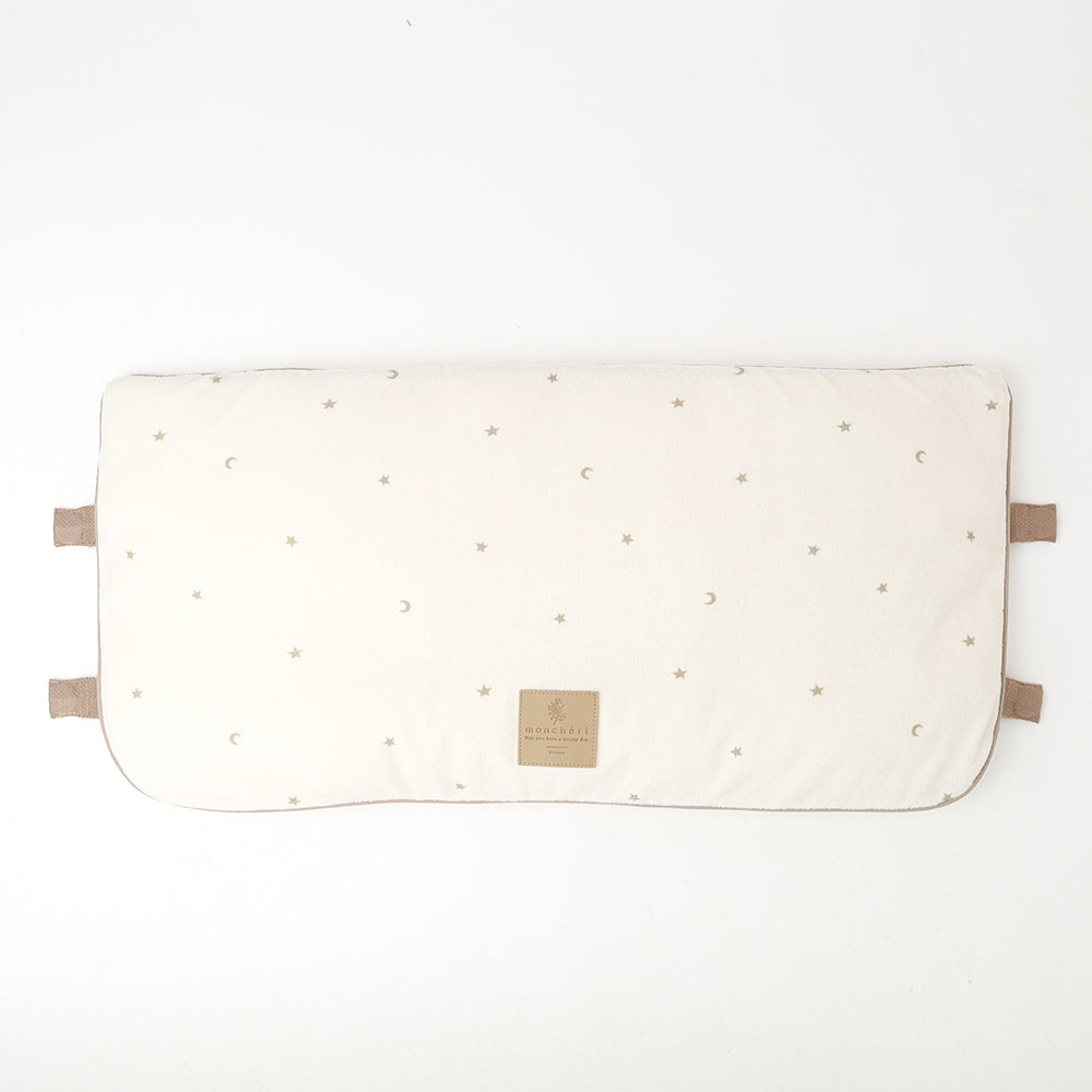 Stars and moon pattern pile chin cushion cover [Compatible with name embroidery]