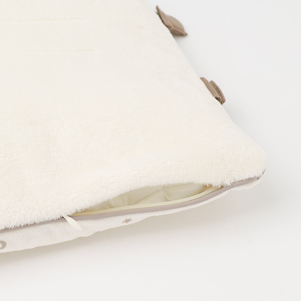 Stars and moon pattern pile chin cushion cover [Compatible with name embroidery]