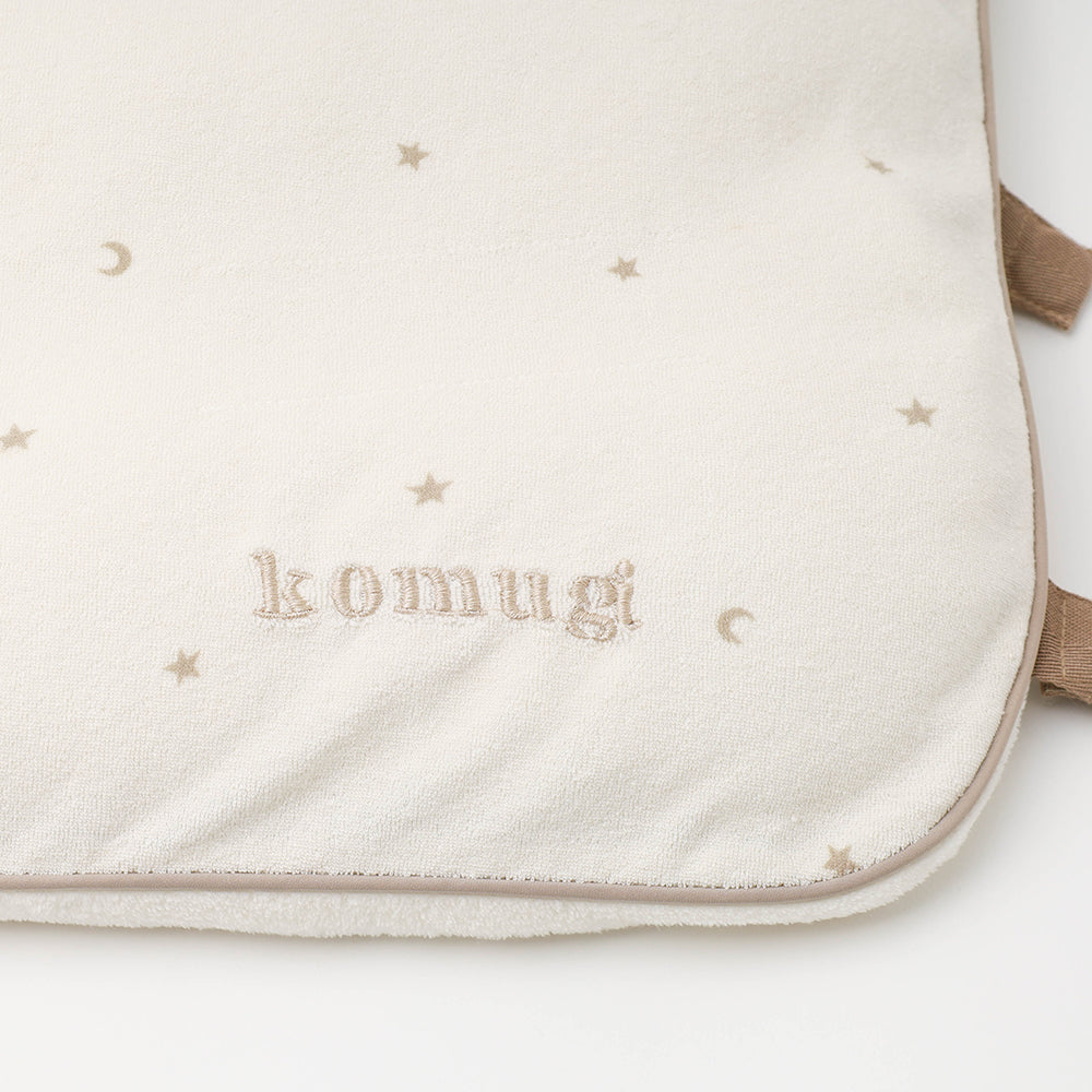 Stars and moon pattern pile chin cushion cover [Compatible with name embroidery]