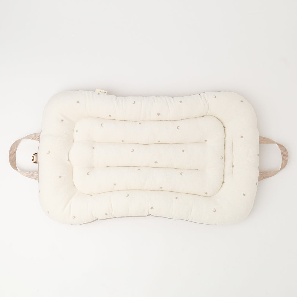 Stars and moon pattern pile pet cart cushion mat