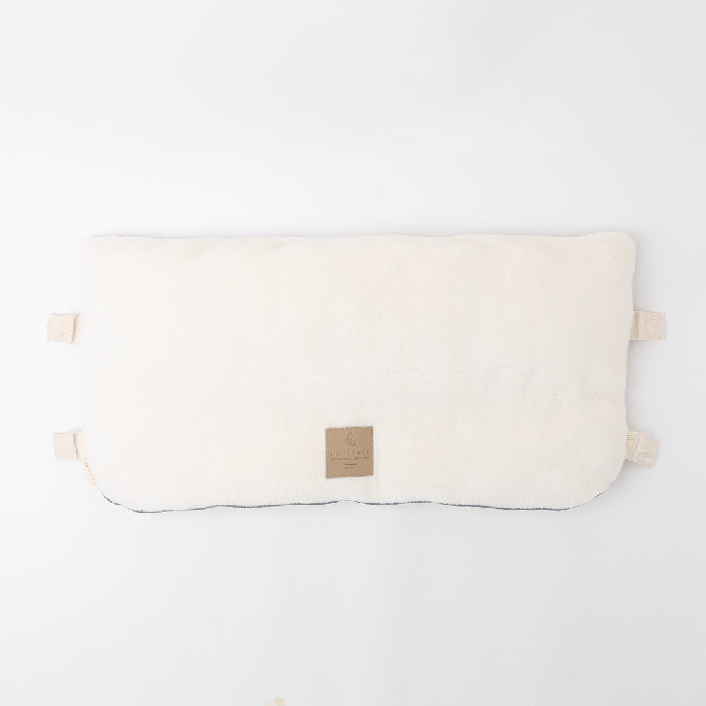ストライプ柄リボンポケットあごのせクッションカバー【カバー単品