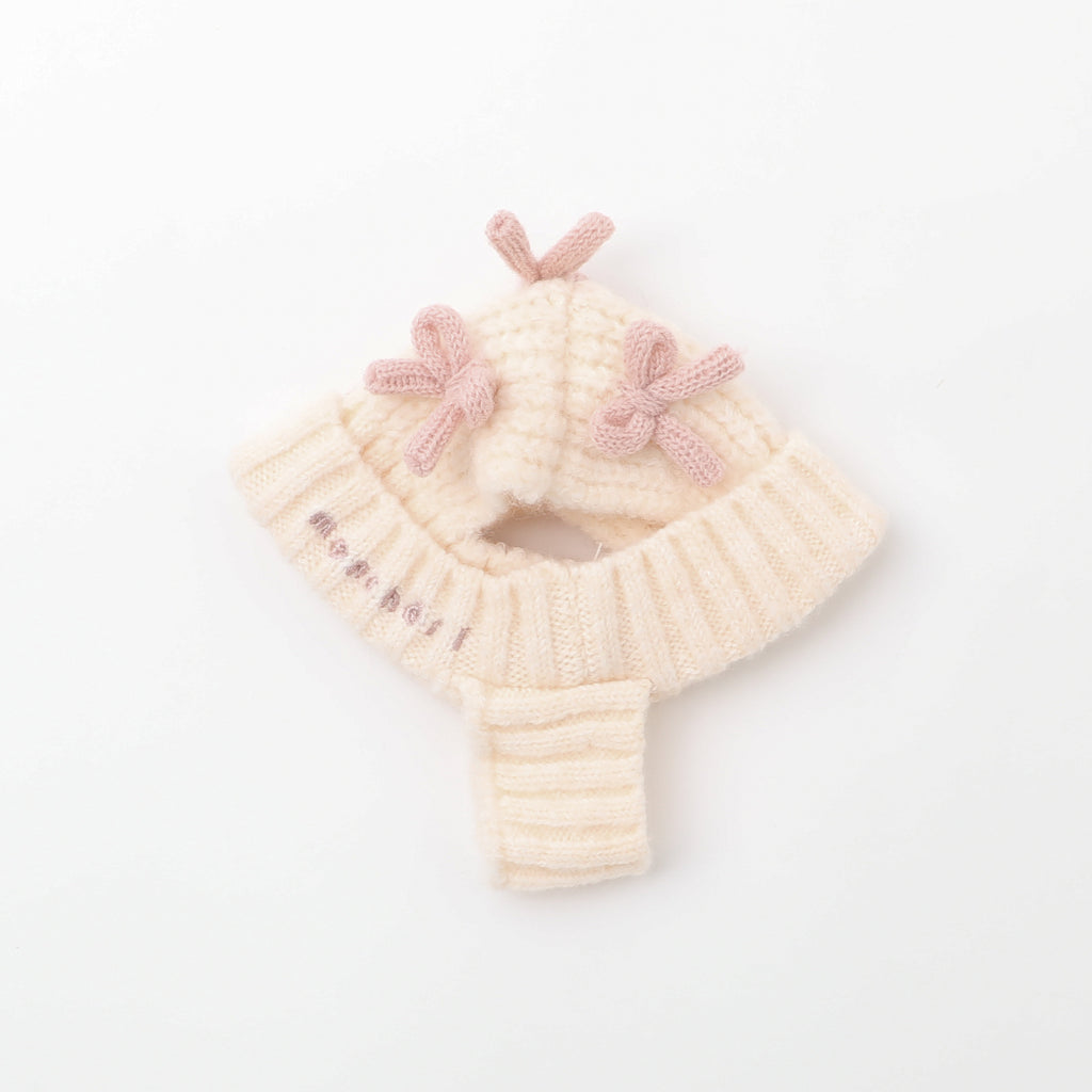 ribbon motif knit hat