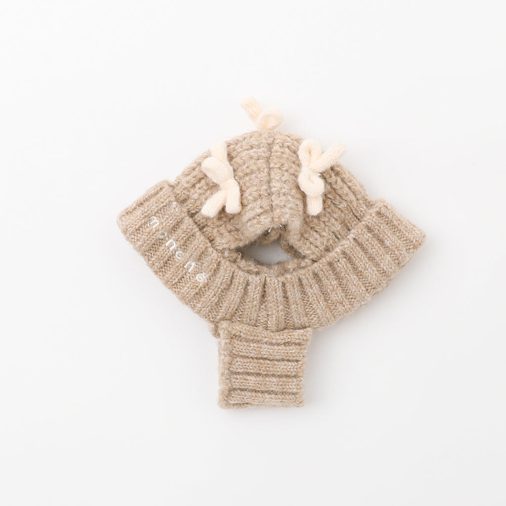 リボンモチーフニット帽