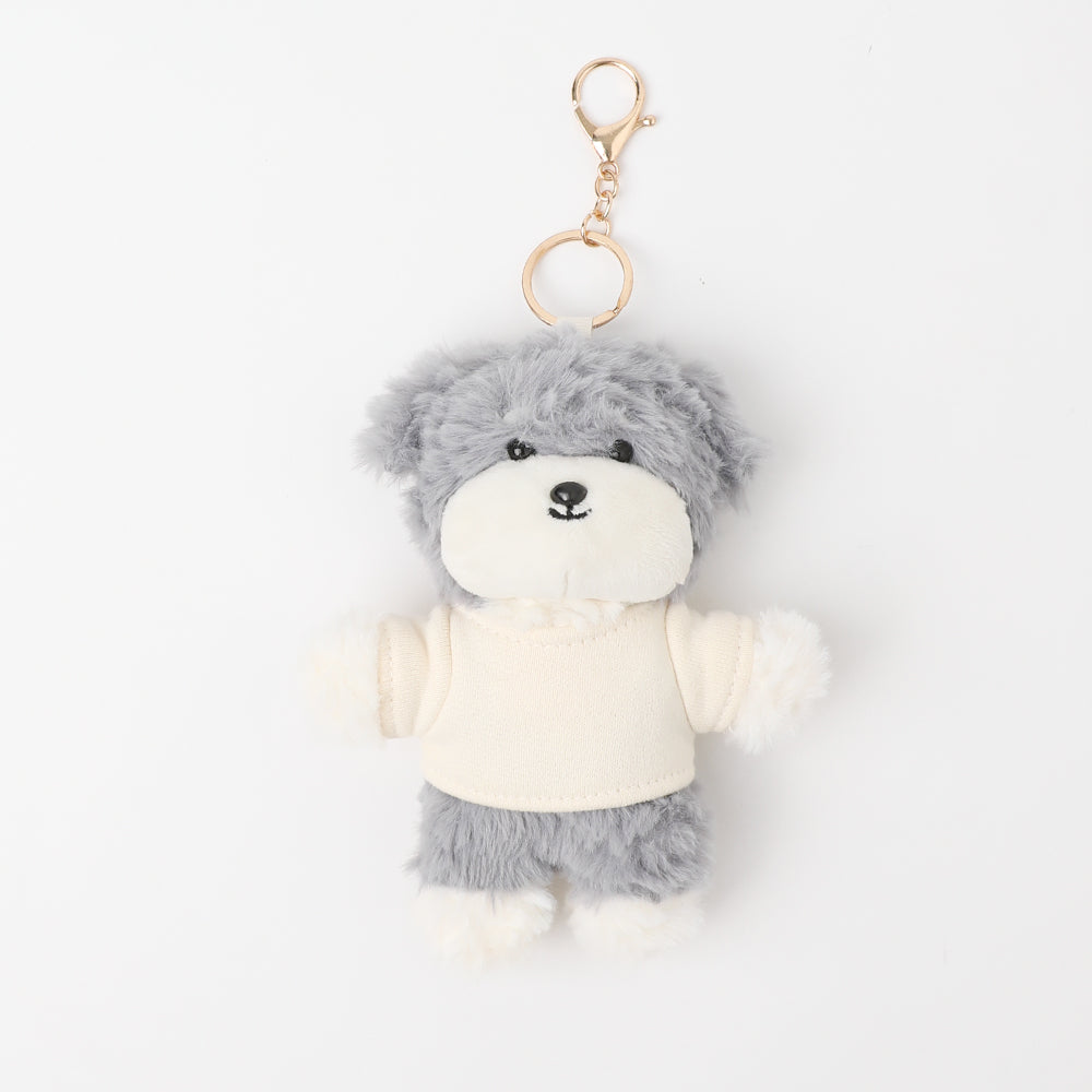 Name T-shirt dog key chain [Compatible with name embroidery]