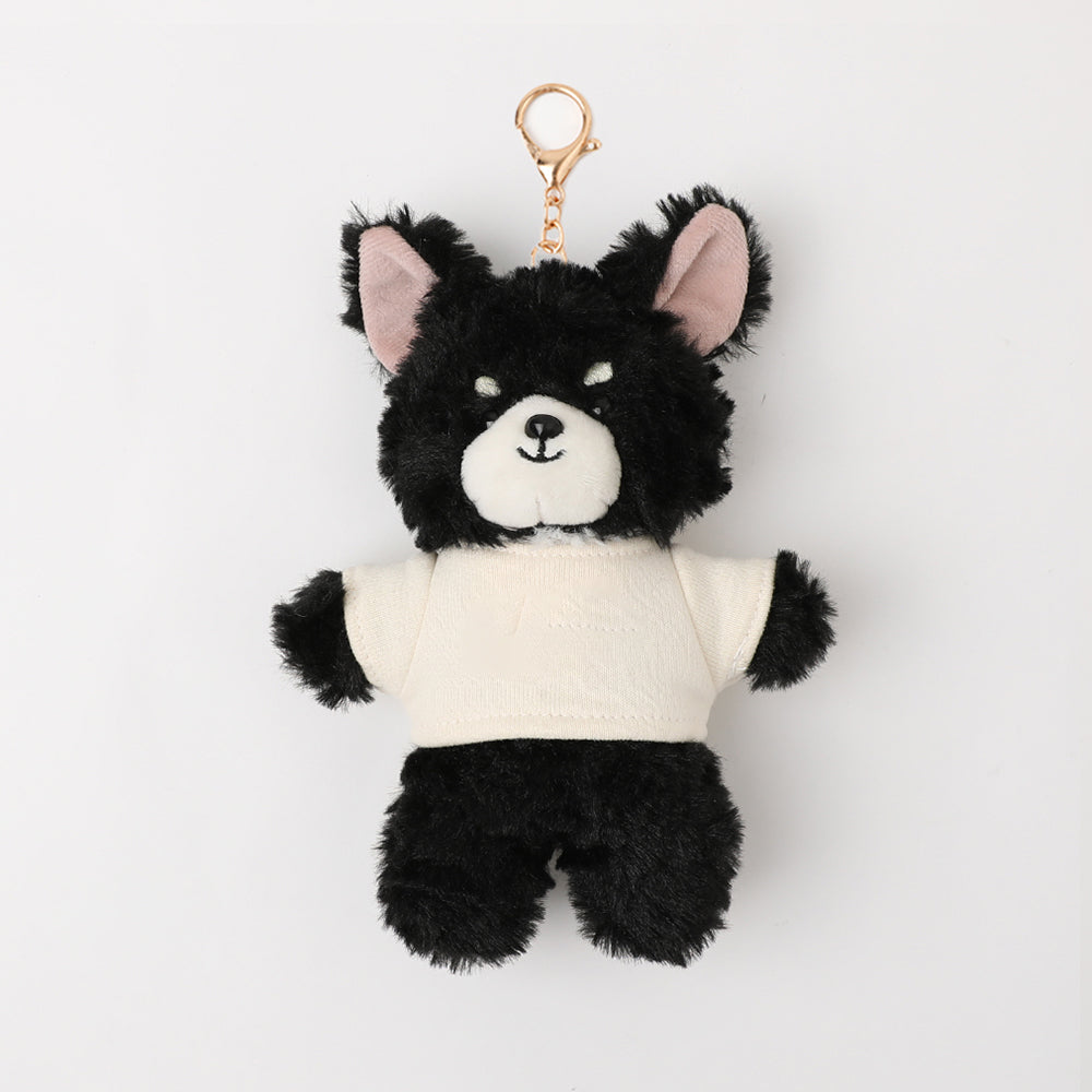Name T-shirt dog key chain [Compatible with name embroidery]